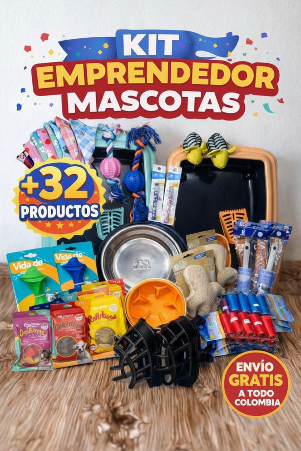 KIT EMPRENDEDOR MASCOTAS PRO 🐶🐱 +30 Productos Listos para Vender + Envío Gratis - SAN GERONIMO PETS